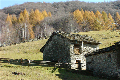 Baita in autunno