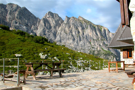 Terrazza del rifugio Garelli